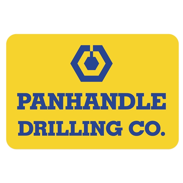 Rectangle Yellow Vinyl Hard Hat Decal (1 3/4"x2 5/8")