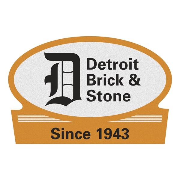 Oval w/ Rectangle Bottom White Reflective Hard Hat Decal