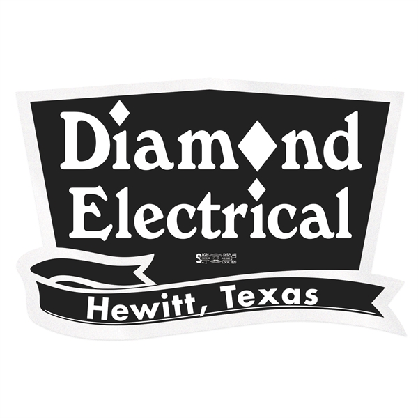 Trapezoid w/ Banner Clear Vinyl Hard Hat Decal
