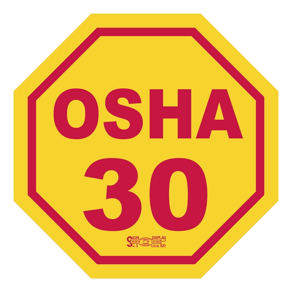 Octagon Yellow Vinyl Hard Hat Decal (1 3/4"x1 3/4")