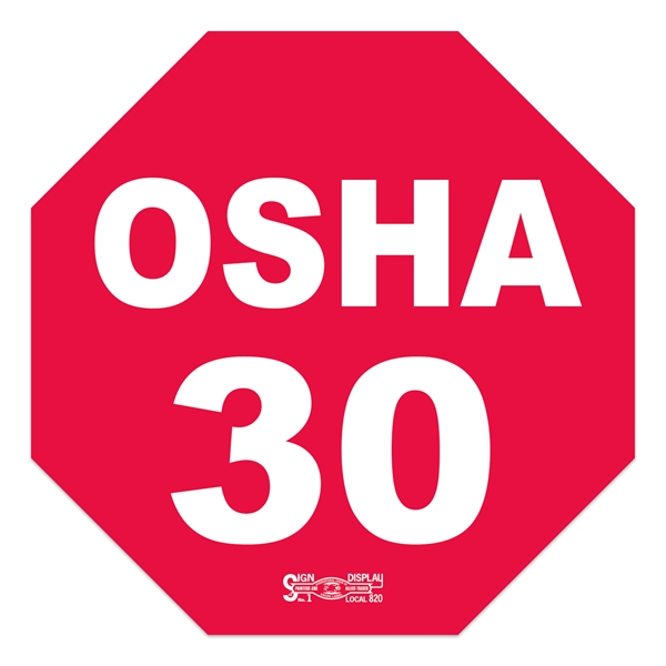 Octagon White Vinyl Hard Hat Decal (1 3/4"x1 3/4")