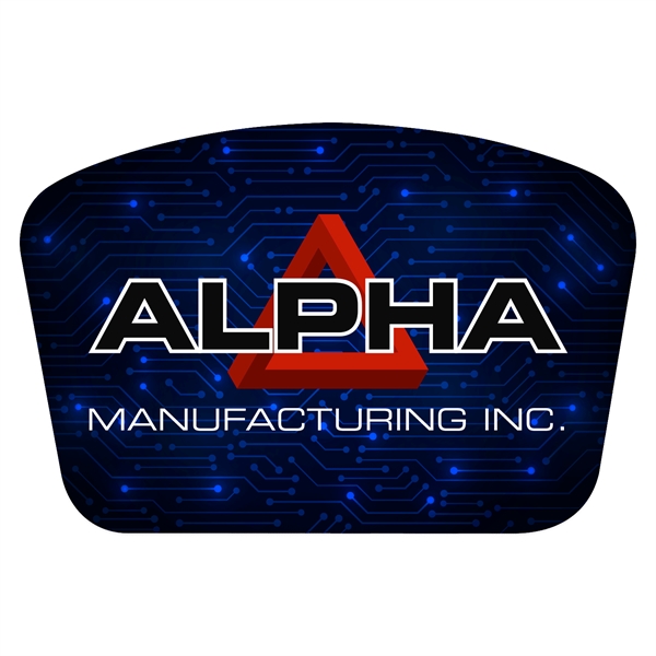Rounded Rectangle White Vinyl Full Color Hard Hat Decal