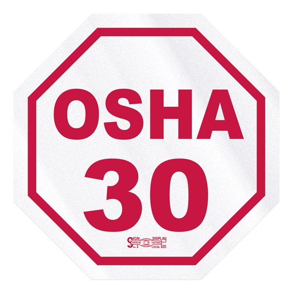 Octagon Clear Vinyl Hard Hat Decal (1 3/4"x1 3/4")