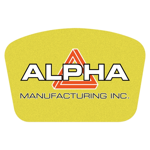 Rounded Rectangle White Reflective Hard Hat Decal