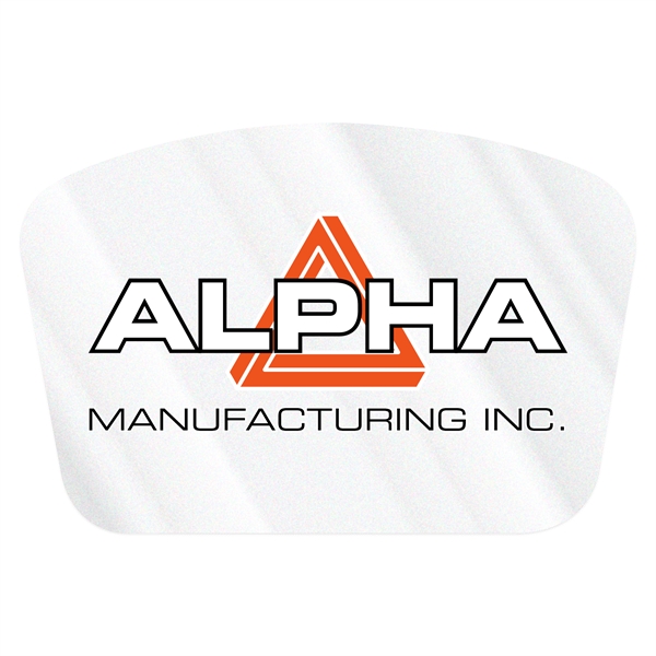 Rounded Rectangle Clear Vinyl Hard Hat Decal (1 1/2"x2 1/4")
