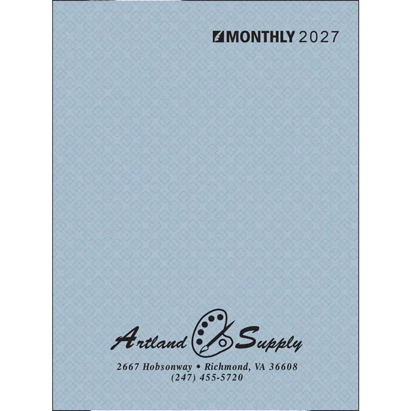 Ruled Monthly Desk Planner Stitched to Paper Cover