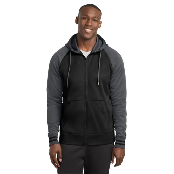 Sport-Tek Sport-Wick Varsity Fleece Full-Zip Hooded Jacket.