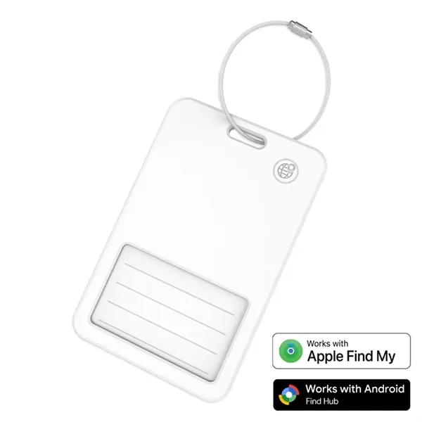 Custom PowerTag ID smart luggage tag with dual compatibility