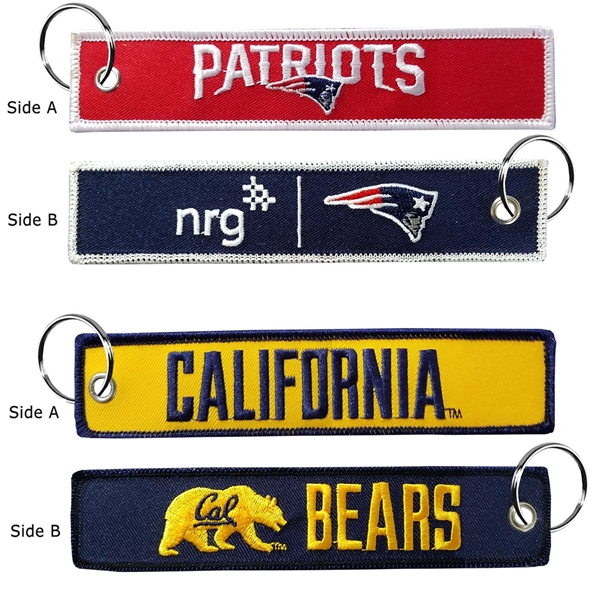 2 Sided Embroidered Big Size Key Tags - 2 Sided Embroidered Big Size Key Tags - Image 1 of 4