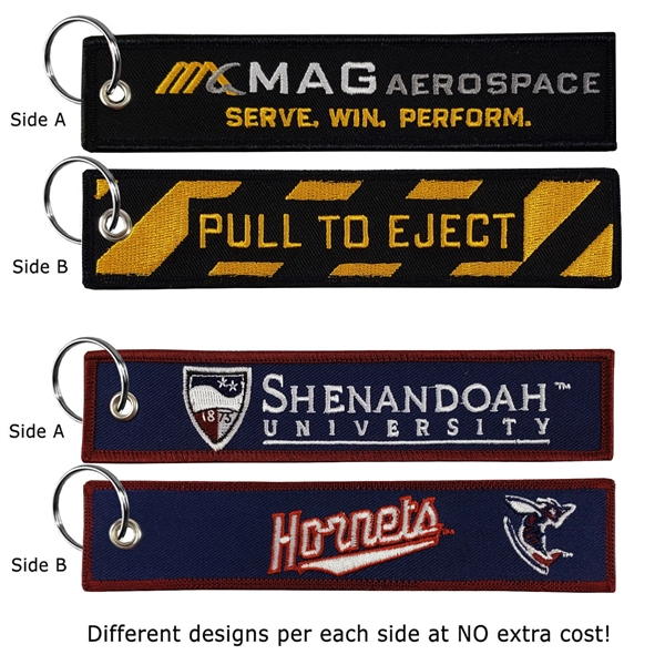 2 Sided Embroidered Big Size Key Tags - 2 Sided Embroidered Big Size Key Tags - Image 2 of 4