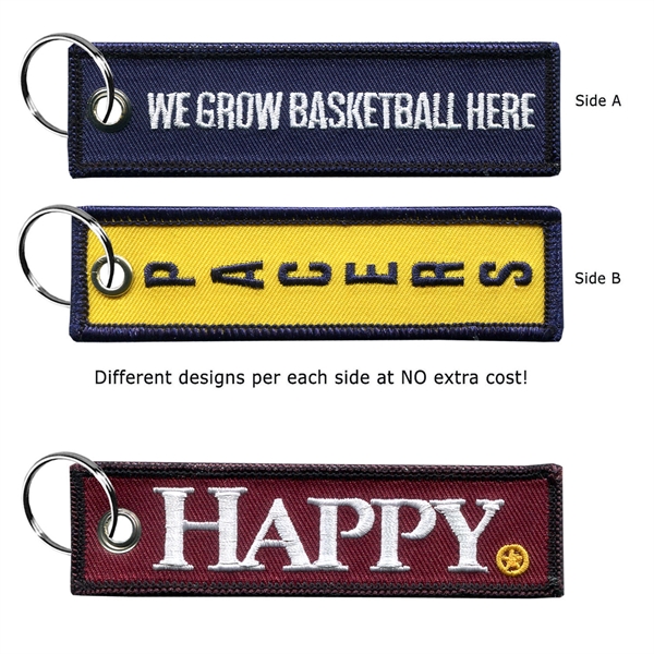 2 Sided Embroidered Medium Size Key Tags - 2 Sided Embroidered Medium Size Key Tags - Image 2 of 4