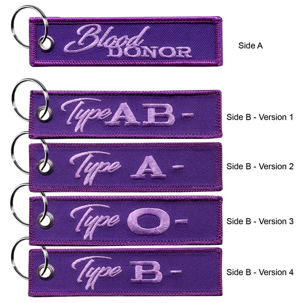 2 Sided Embroidered Medium Size Key Tags - 2 Sided Embroidered Medium Size Key Tags - Image 3 of 4
