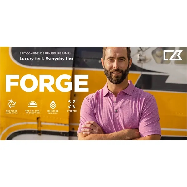 Cutter & Buck Forge Recycled Heather Stripe Four-Way Stre...