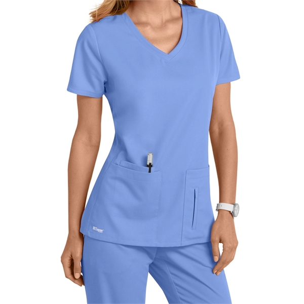 Barco Grey's Anatomy Women's Side Panel V-Neck Scrub Top - Barco Grey's Anatomy Women's Side Panel V-Neck Scrub Top - Image 6 of 9
