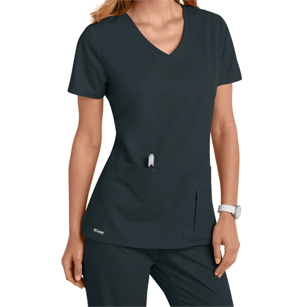 Barco Grey's Anatomy Women's Side Panel V-Neck Scrub Top - Barco Grey's Anatomy Women's Side Panel V-Neck Scrub Top - Image 9 of 9