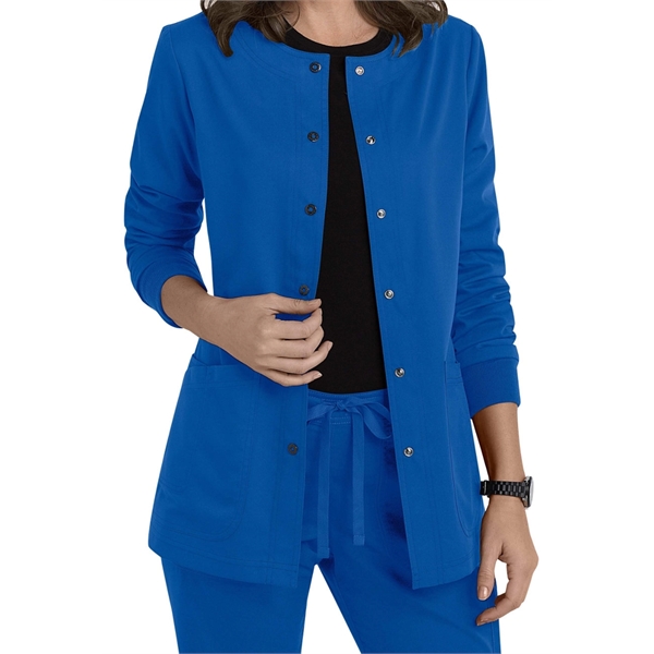 Barco Grey's Anatomy Women's 4-Pocket Snap Scrub Jacket - Barco Grey's Anatomy Women's 4-Pocket Snap Scrub Jacket - Image 1 of 8