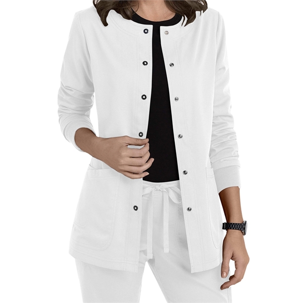 Barco Grey's Anatomy Women's 4-Pocket Snap Scrub Jacket - Barco Grey's Anatomy Women's 4-Pocket Snap Scrub Jacket - Image 2 of 8