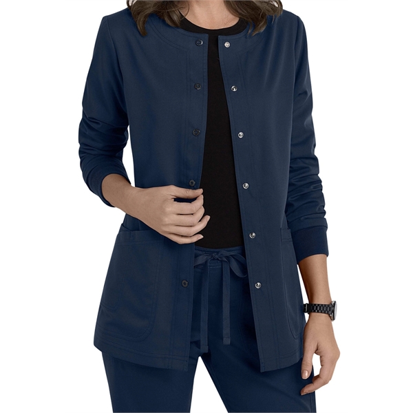 Barco Grey's Anatomy Women's 4-Pocket Snap Scrub Jacket - Barco Grey's Anatomy Women's 4-Pocket Snap Scrub Jacket - Image 3 of 8