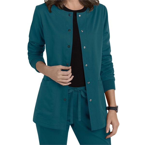 Barco Grey's Anatomy Women's 4-Pocket Snap Scrub Jacket - Barco Grey's Anatomy Women's 4-Pocket Snap Scrub Jacket - Image 4 of 8