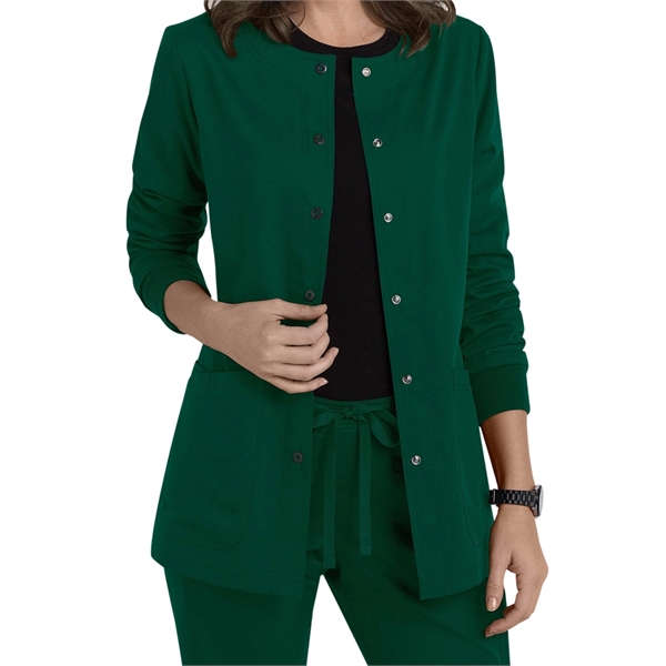 Barco Grey's Anatomy Women's 4-Pocket Snap Scrub Jacket - Barco Grey's Anatomy Women's 4-Pocket Snap Scrub Jacket - Image 5 of 8
