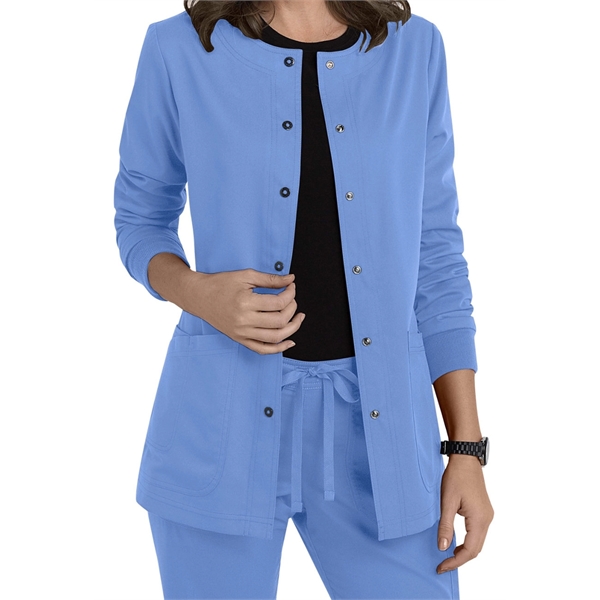 Barco Grey's Anatomy Women's 4-Pocket Snap Scrub Jacket - Barco Grey's Anatomy Women's 4-Pocket Snap Scrub Jacket - Image 6 of 8