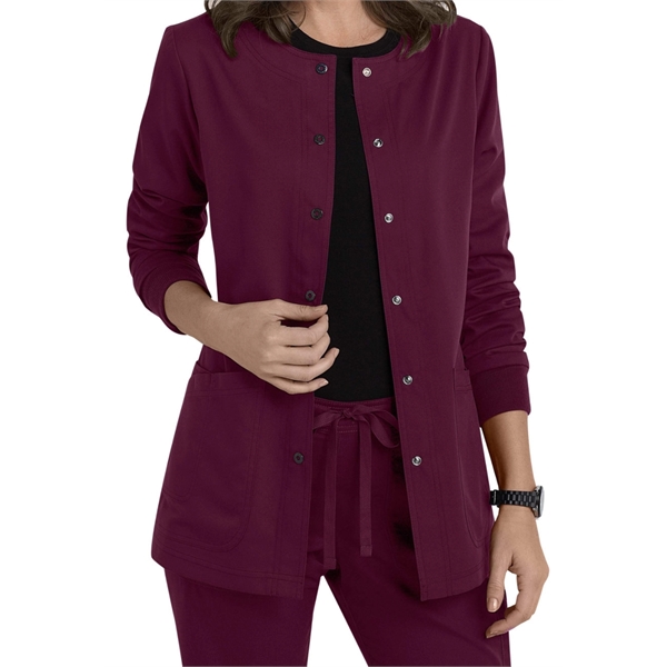 Barco Grey's Anatomy Women's 4-Pocket Snap Scrub Jacket - Barco Grey's Anatomy Women's 4-Pocket Snap Scrub Jacket - Image 7 of 8