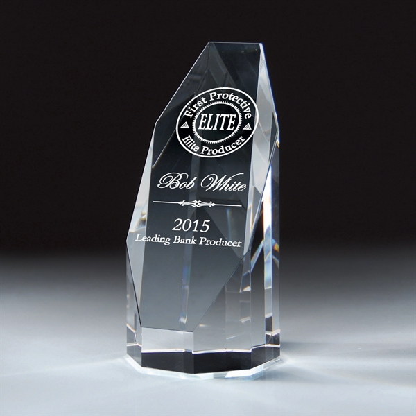 Optic Crystal Octagon Tower Award - Medium - Optic Crystal Octagon Tower Award - Medium - Image 0 of 2