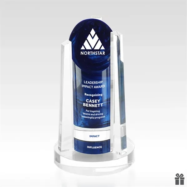 L.A. - Cylinder Resin and Crystal Award - Stackable Pucks