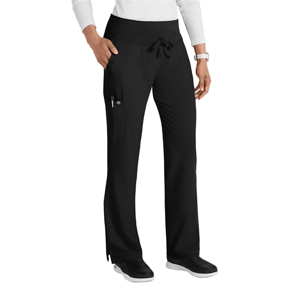Barco One Women's Flare Leg Knit Waistband Cargo Scrub Pant - Barco One Women's Flare Leg Knit Waistband Cargo Scrub Pant - Image 0 of 9