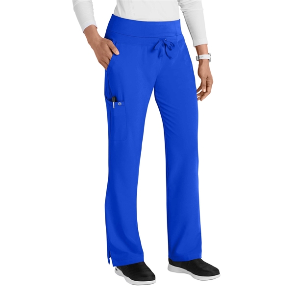 Barco One Women's Flare Leg Knit Waistband Cargo Scrub Pant - Barco One Women's Flare Leg Knit Waistband Cargo Scrub Pant - Image 2 of 9