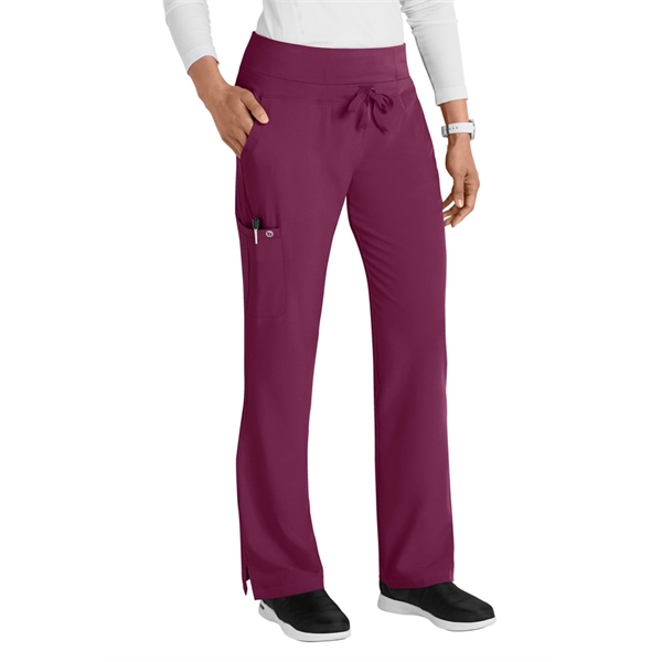 Barco One Women's Flare Leg Knit Waistband Cargo Scrub Pant - Barco One Women's Flare Leg Knit Waistband Cargo Scrub Pant - Image 7 of 9