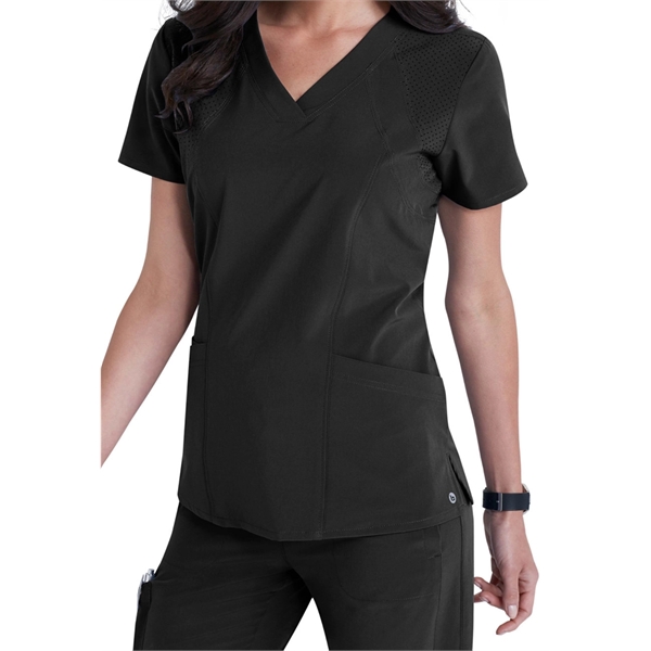 Barco One Women's V-Neck Solid Scrub Top - Barco One Women's V-Neck Solid Scrub Top - Image 0 of 9