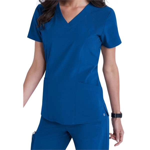 Barco One Women's V-Neck Solid Scrub Top - Barco One Women's V-Neck Solid Scrub Top - Image 1 of 9