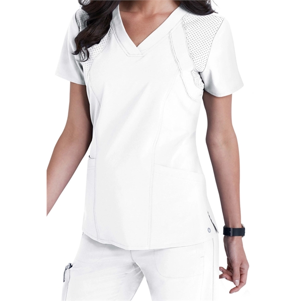 Barco One Women's V-Neck Solid Scrub Top - Barco One Women's V-Neck Solid Scrub Top - Image 2 of 9