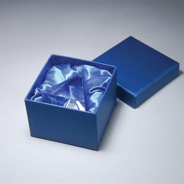 Optic Crystal Pyramid Paperweight - Medium