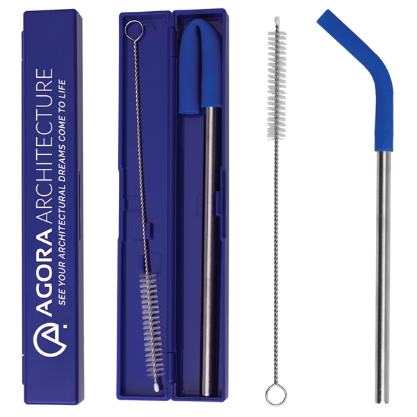 Stainless Steel Metal Straw Set - Stainless Steel Metal Straw Set - Image 2 of 2