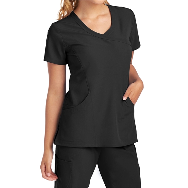 Barco Skechers Women's Reliance Mock Wrap Scrub Top - Barco Skechers Women's Reliance Mock Wrap Scrub Top - Image 0 of 14