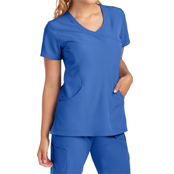 Barco Skechers Women's Reliance Mock Wrap Scrub Top - Barco Skechers Women's Reliance Mock Wrap Scrub Top - Image 1 of 14