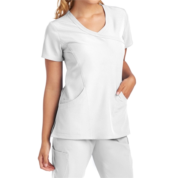 Barco Skechers Women's Reliance Mock Wrap Scrub Top - Barco Skechers Women's Reliance Mock Wrap Scrub Top - Image 2 of 14