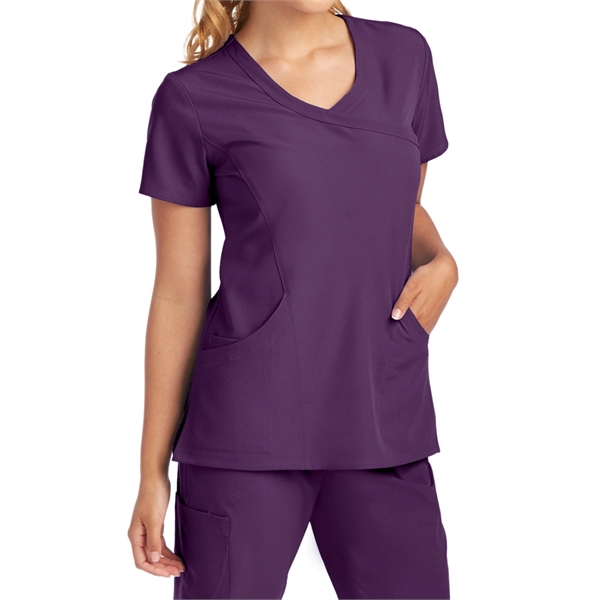 Barco Skechers Women's Reliance Mock Wrap Scrub Top - Barco Skechers Women's Reliance Mock Wrap Scrub Top - Image 4 of 14