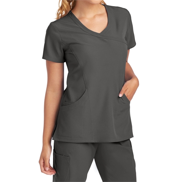 Barco Skechers Women's Reliance Mock Wrap Scrub Top - Barco Skechers Women's Reliance Mock Wrap Scrub Top - Image 5 of 14