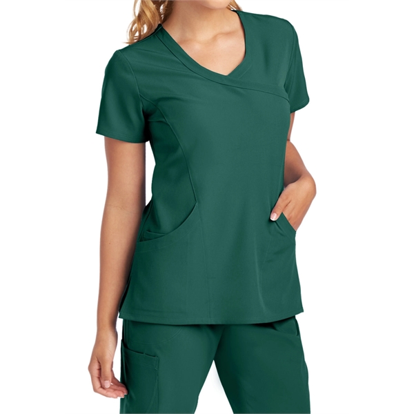 Barco Skechers Women's Reliance Mock Wrap Scrub Top - Barco Skechers Women's Reliance Mock Wrap Scrub Top - Image 7 of 14
