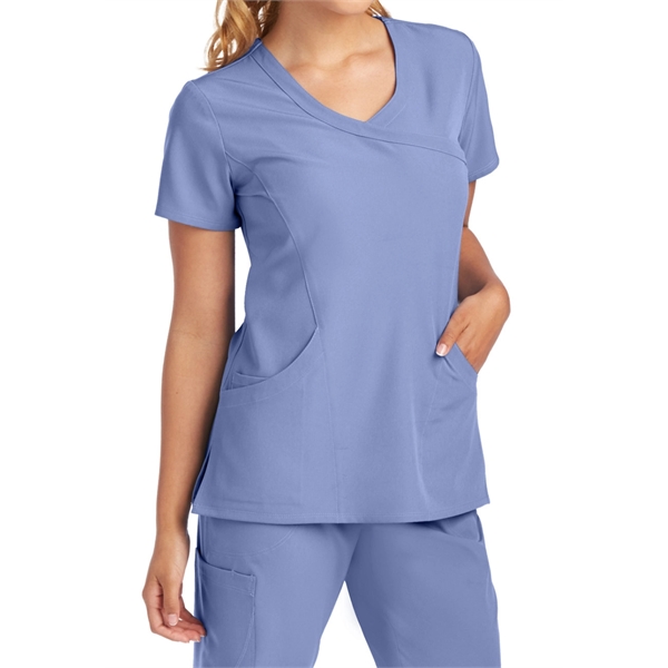 Barco Skechers Women's Reliance Mock Wrap Scrub Top - Barco Skechers Women's Reliance Mock Wrap Scrub Top - Image 9 of 14