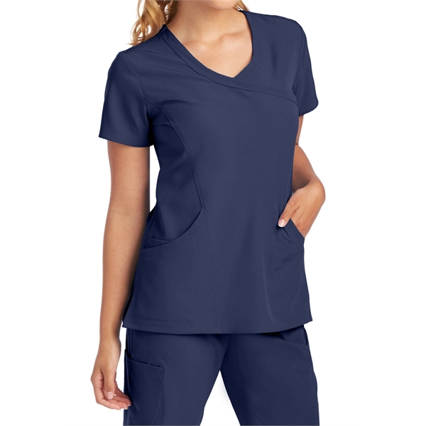 Barco Skechers Women's Reliance Mock Wrap Scrub Top - Barco Skechers Women's Reliance Mock Wrap Scrub Top - Image 10 of 14