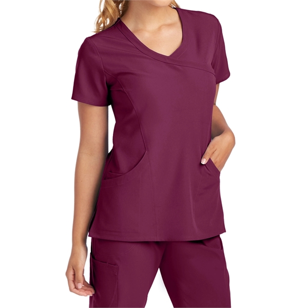Barco Skechers Women's Reliance Mock Wrap Scrub Top - Barco Skechers Women's Reliance Mock Wrap Scrub Top - Image 11 of 14