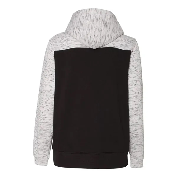 J. America Men's Melange Fleece Colorblocked Hooded Sweat...