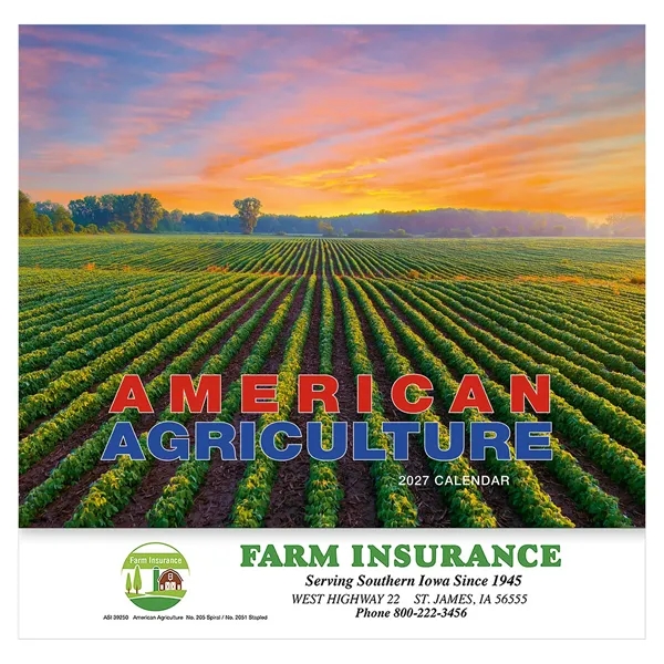 2026 Stapled American Agriculture Wall Calendar