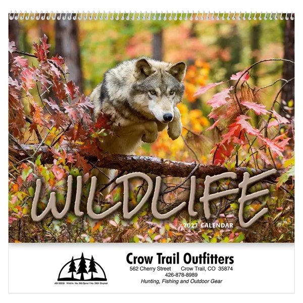 2026 Spiral Bound Wildlife Wall Calendar