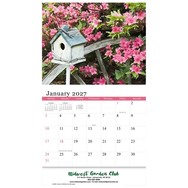 Custom Gardens Wall Calendar: 2027 Stapled