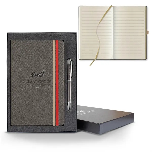 Bi Band Medio Lined Ivory Page Journal Gift Set